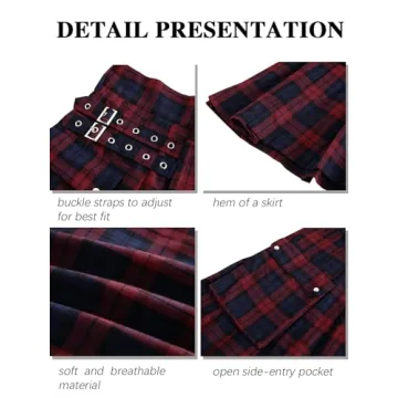 Runcati Tartan Utility Kilt for Men - Stylish & Functional