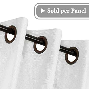 H.VERSAILTEX Linen Blackout Curtain 96 Inches Long for Bedroom/Living Room Thermal Insulated Grommet...