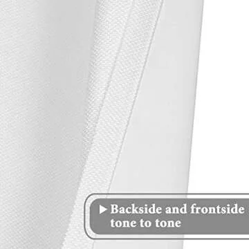 H.VERSAILTEX Linen Blackout Curtain 96 Inches Long for Bedroom/Living Room Thermal Insulated Grommet Linen Curtain Drapes Primitive Textured Burlap Effect Window Drapes 1 Panel - Heather Pure White