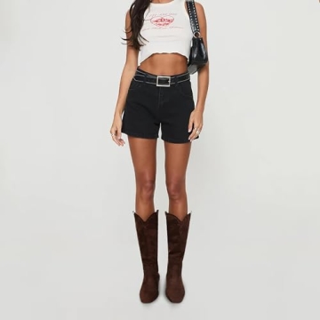 Stylish DOEYG Brown Suede Cowboy Boots for Women