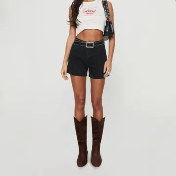 Stylish DOEYG Brown Suede Cowboy Boots for Women