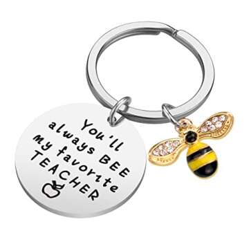 Teacher Appreciation Gifts for Women, Thank you gifts, You’ll Always Bee My Favourite Teacher Keyc...
