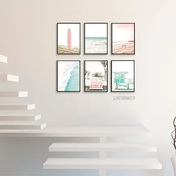 Mifyuibytr Beach Canvas Wall Art Set Tropical Ocean Decor