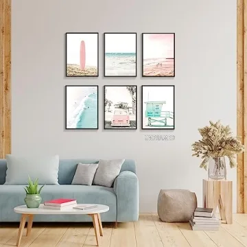 Mifyuibytr Beach Canvas Wall Art Set Tropical Ocean Decor