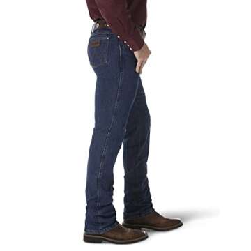 Wrangler mens Premium Performance Advanced Comfort Cowboy Cut Slim jeans, Mid Stone, 31W x 34L US