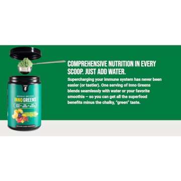 Inno Greens | 28+ Organic Greens & Superfoods | Advanced Prebiotics + Probiotics | Super Antioxidant...
