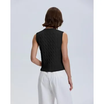Locachy Women's Stylish V Neck Sleeveless Sweater Vest 2024
