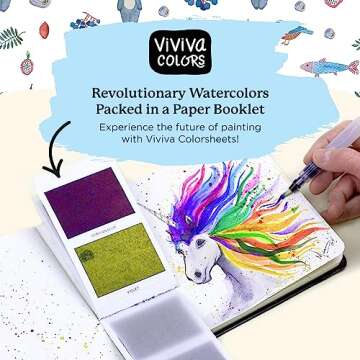 Viviva Colors Travel Watercolor Set - 16 Vibrant Shades for Endless Creativity!