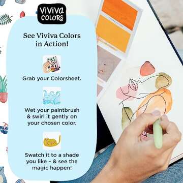 Viviva Colors Travel Watercolor Set - Vibrant & Mess-Free
