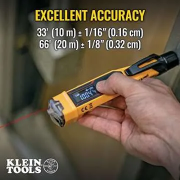 Klein Tools NCVT-6 Non-Contact Volt Tester, 12 - 1000V AC Pen with Integrated Laser Distance Measure, LED and Audible Alarms, Pocket Clip