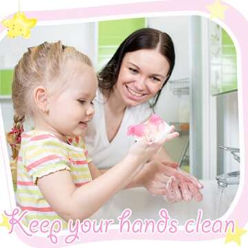 Otuuz 24 Packs Baby Shower Soap Favors Handmade Sleeping Baby Shower Scented Soap with Gift Tags for Guests Girl Boy Favors Decor (Classic Pink)