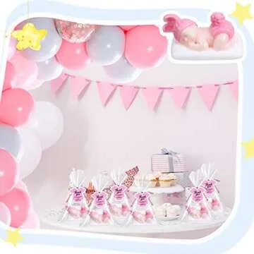 Otuuz 24 Packs Baby Shower Soap Favors Handmade Sleeping Baby Shower Scented Soap with Gift Tags for Guests Girl Boy Favors Decor (Classic Pink)