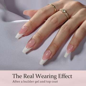 btartboxnails French Tip Press on Nails for Easy Art