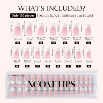 btartboxnails French Tip Press on Nails for Easy Art