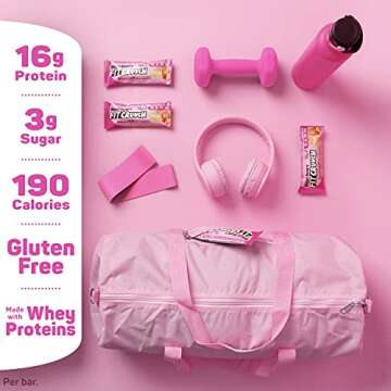 FITCRUNCH Snack Size Protein Bars, 6-Layer Baked Bar, 3g of Sugar, Gluten Free & Soft Cake Core (9 Bars, Strawberry Strudel)