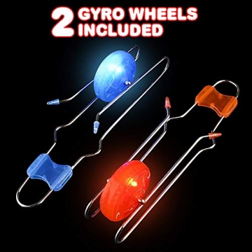 ArtCreativity Light Up Gyro Wheels Toy for Kids