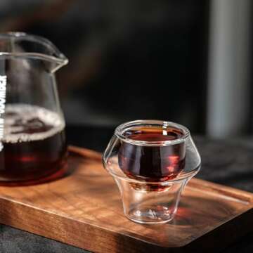 MHW-3BOMBER Espresso Cups Double Wall Glass Coffee Mugs Set of 2 Shot Glass Insulated Coffee Tea Mug Home Barista Coffee Accessories G6202-OS