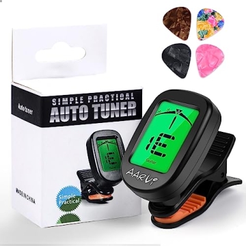 Universal Clip On Guitar Tuner with LCD Display