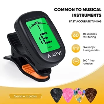 Universal Clip On Guitar Tuner with LCD Display