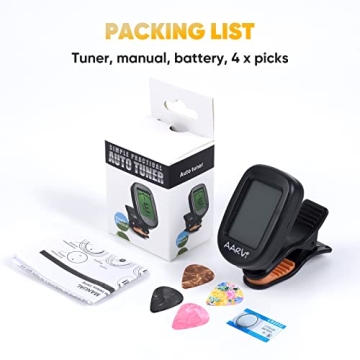 Universal Clip On Guitar Tuner with LCD Display