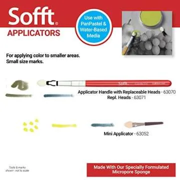 Sofft Artist Tools by GOLDEN, Mini Applicators, Pack of 12, Professional Artist Pastels