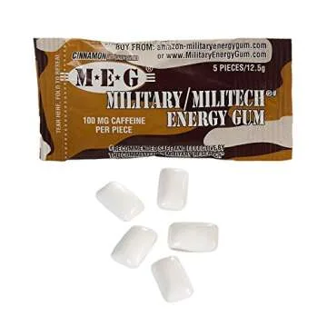 MEG Military Energy Gum | 100mg Caffeine Boost