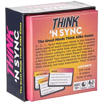 Gamewright - Think 'N Sync - The Great Minds Think Alike Game Card Game