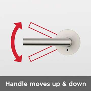 Kwikset 91550-030 Milan Door Handle Lever with Modern Contemporary Slim Round Design for Home Bedroom or Bathroom Privacy in Iron Matte Black