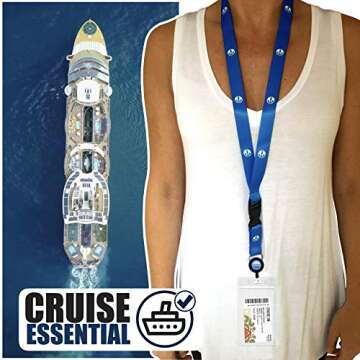 Cruise On Cruise Lanyard for Ship Cards - 2 Pack with ID Holder, Key Card Lanyard for Ship Cards - R...