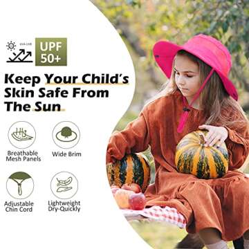 Century Star Kids Sun Hat UPF 50+ Adjustable Bucket Cap
