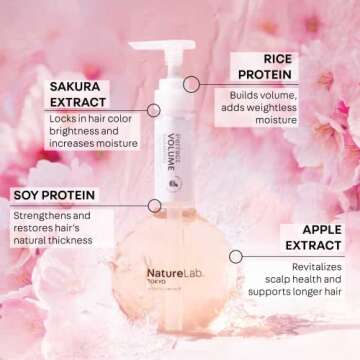 NATURELAB. TOKYO Perfect Volume Shampoo: Hair Volumizer, Build Lift, and Body to Flat, Fine, or Limp Hair I 11.5 FL OZ / 340ml