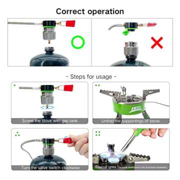 BRS HuaYe Three Star Stove Gas Stove Power Up to 4200W Infrared Radiation Stainless Steel Ultra-Light Foldable Heat Source Uniform for Outdoor Sports/Picnic