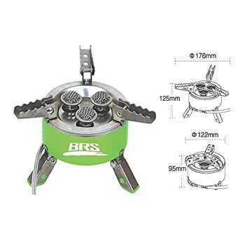 BRS HuaYe Three Star Stove Gas Stove Power Up to 4200W Infrared Radiation Stainless Steel Ultra-Light Foldable Heat Source Uniform for Outdoor Sports/Picnic