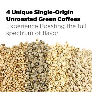 Martini Coffee Roasters - Green Coffee Beans Sampler Pack, 4LBS, Includes 4 Unique Single Origin Unr...