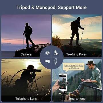 SmallRig T-10 Camera Tripod, 68" Foldable Aluminum Tripod & Monopod, Compatible with 1/4"-20 and 3/8...