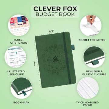 Clever Fox Budget Book – Financial Planner Organizer & Expense Tracker. Money Planner Account Note...