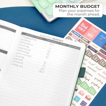 Clever Fox Budget Book – Financial Planner Organizer & Expense Tracker. Money Planner Account Notebook for Monthly Budgeting. Compact (Moss Green)