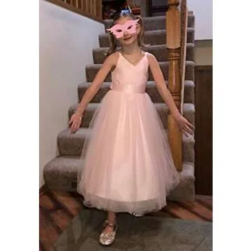 Elegant Glamulice Pink Girls Dress for Special Occasions
