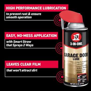 WD-40 Specialist Penetrant & 3-in-ONE Garage Door Lube Combo Pack, Penetrant for Breaking Rust Bonds & Lubricant for Smooth Garage Door Operation, High-Performance No-Mess Formulas, 11 Oz.
