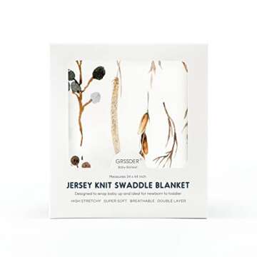 GRSSDER Super Soft Jersey Knit Baby Blankets for All