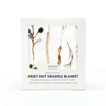 GRSSDER Super Soft Jersey Knit Baby Blankets for All