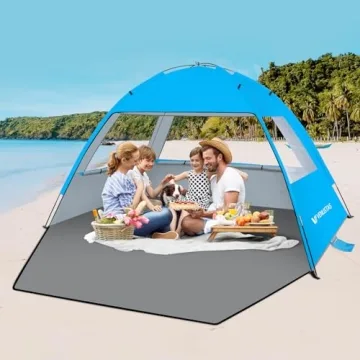 Venustas Beach Tent Sun Shelter for 3-10 Persons, UPF 50+