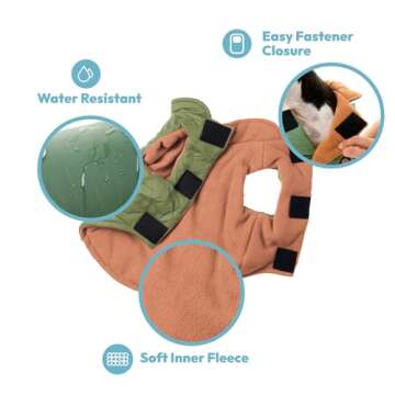 Gooby Sports Vest for Small Dogs - Fleece & Reflective Design