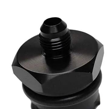 Billet Black Aluminum Valve Cover Oil Cap w/-10 AN Fitting for LS LSX LS1 LS2 LS3 LS6 LS7