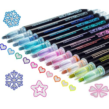 Vibrant Muchcute Shimmer Outline Markers for Kids