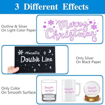 Vibrant Muchcute Shimmer Outline Markers for Kids