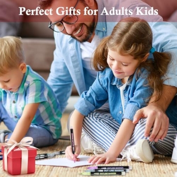 Vibrant Muchcute Shimmer Outline Markers for Kids