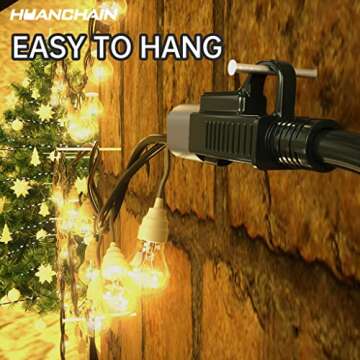 HUANCHAIN Indoor Outdoor Black Extension Cord 50 ft Waterproof, 16/3 Gauge Flexible Cold-Resistant Appliance Extension Cord Outside, 13A 1625W 16AWG SJTW, 3 Prong Heavy Duty Electric Cord, ETL