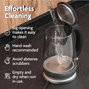 Vianté Electric Glass Tea Kettle - Fast & BPA-Free