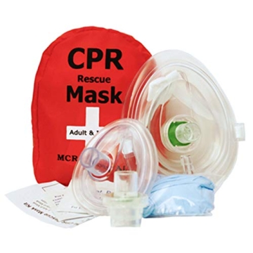 Comprehensive Adult & Infant CPR Mask Combo Kit with 2 Valves - MCR Medical